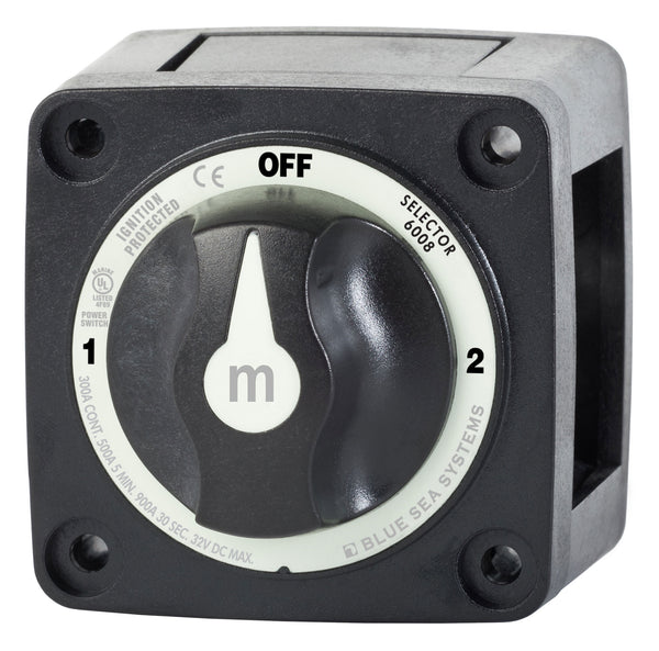 Blue Sea M-series Battery Switch On/off/on With Knob Black