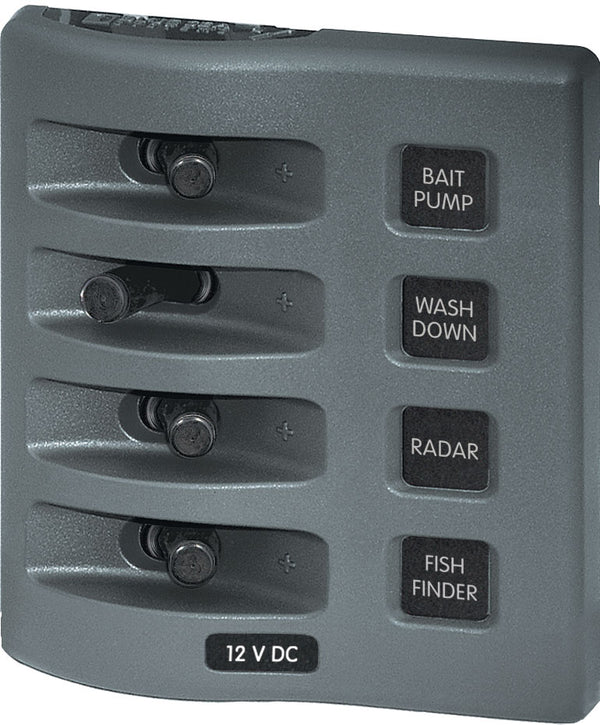 Blue Sea Weather Deck Panel 12v 4 Gang Switch Panel freeshipping - Cool Boats Tech