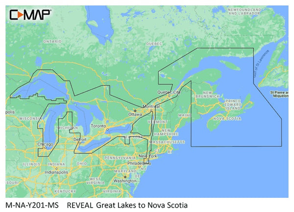 C-map Reveal Coastal Great Lakes To Nova Scotia freeshipping - Cool Boats Tech