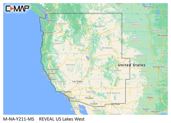 C-map Reveal Inland Us Lakes West freeshipping - Cool Boats Tech
