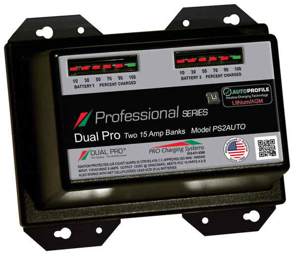 Dual Pro Ps2auto Battery Charger, Auto Profile 2 Bank 30 Amps freeshipping - Cool Boats Tech