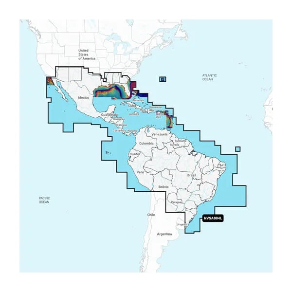 Garmin Nvsa004l Navionics+ Vision+ Mexico To Brazil Microsd