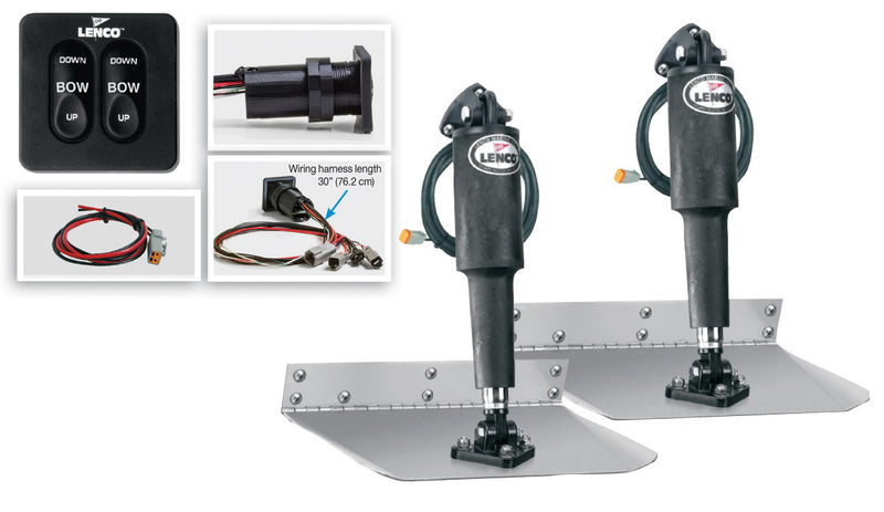 Lenco 9""x12"" Standard Mount Trim Tab Kit 12v Standard Integrated Switch freeshipping - Cool Boats Tech