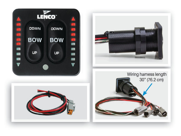Lenco Led Integrated Indicator Switch With Pigtail For Single Actuator Systems freeshipping - Cool Boats Tech