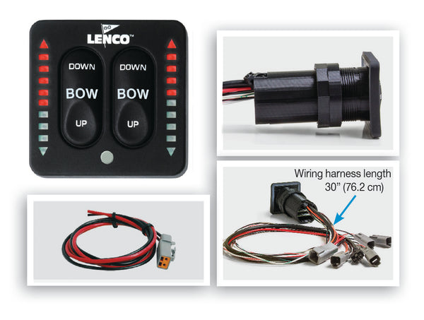 Lenco Led Integrated Indicator Switch With Pigtail For Dual Actuator Systems freeshipping - Cool Boats Tech