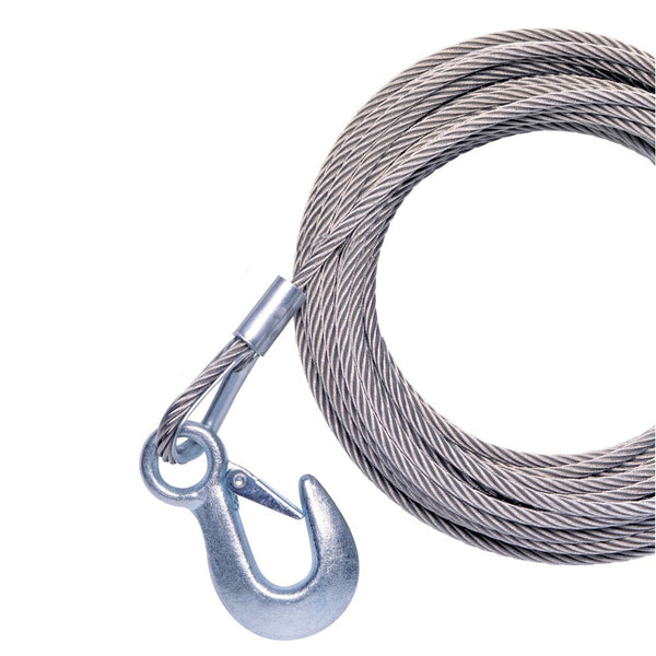 Powerwinch 50' X 7/32""' Cable Galvanized With Hook For Use With 912, 915, Vs190