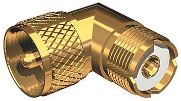 Shakespeare Right Angle Pl259 To So239 Adapter Gold Plated freeshipping - Cool Boats Tech